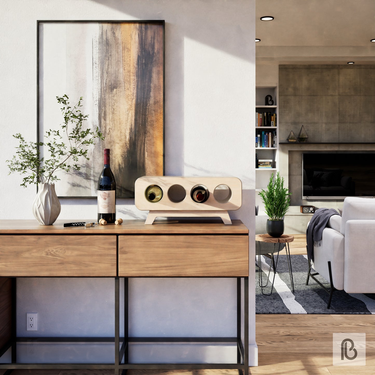 Mid-Century Wine Rack